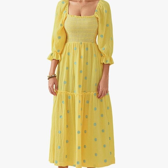 Floral Embroidered Maxi Dress - Picture 1 of 3